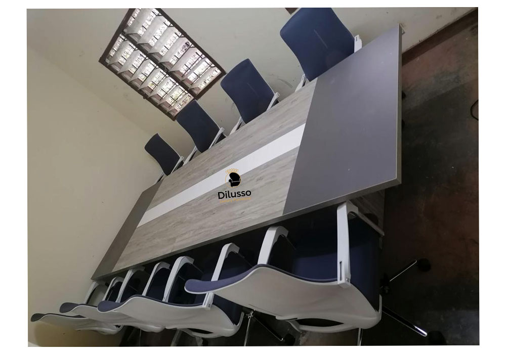 DIUM2412 -8 Pax Conference Table 2400 x 1200 x 745H mm, 36mm Top with Tower Legs thumbnail 2