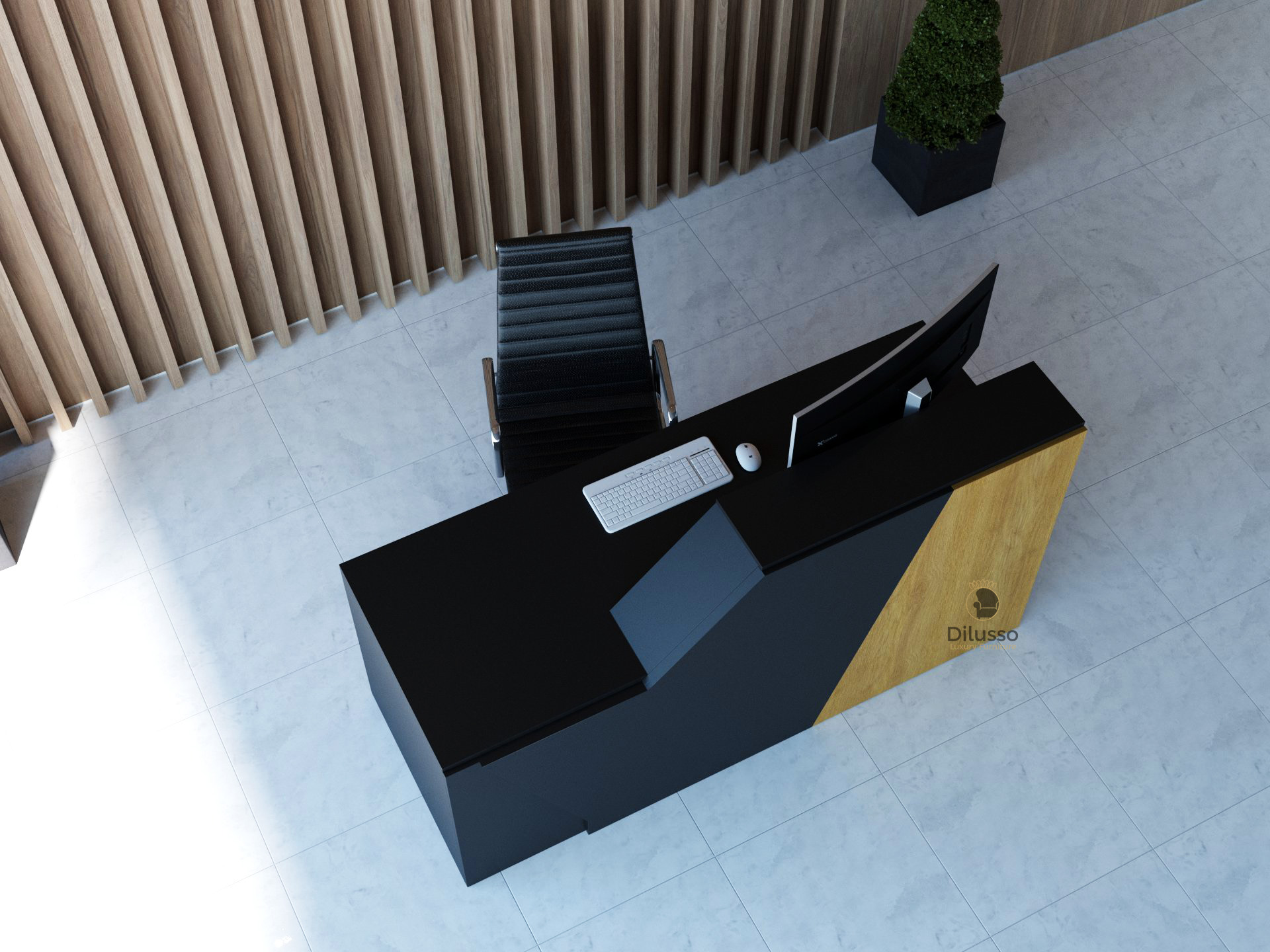 Dover Reception Desk 2000 x 750 x 1100H mm thumbnail 2