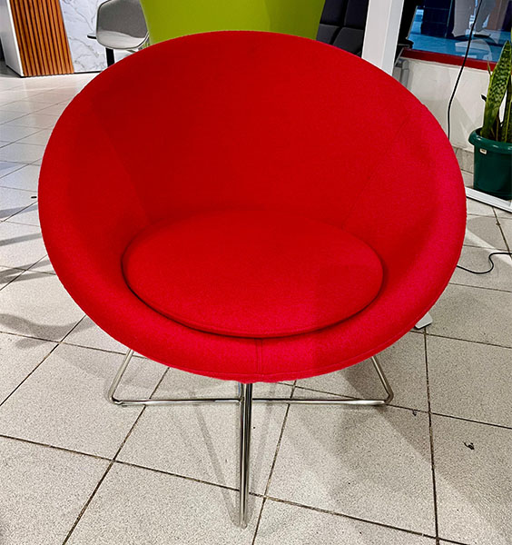 LC-01 -Fabric Lounge Chair -Red thumbnail 2