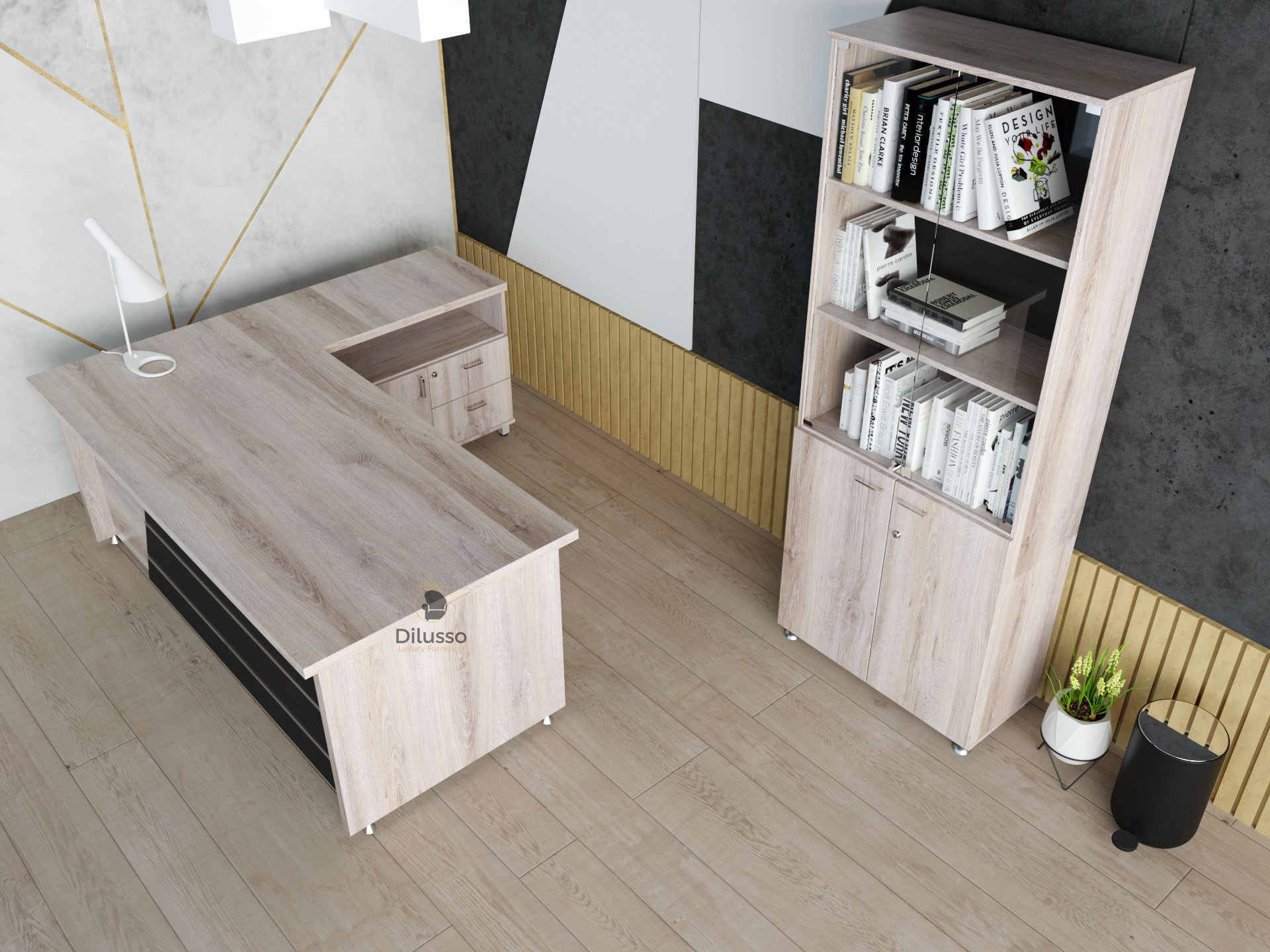 Lond Executive Desk 1600 x 800 x 745H mm with Side Extension thumbnail 2
