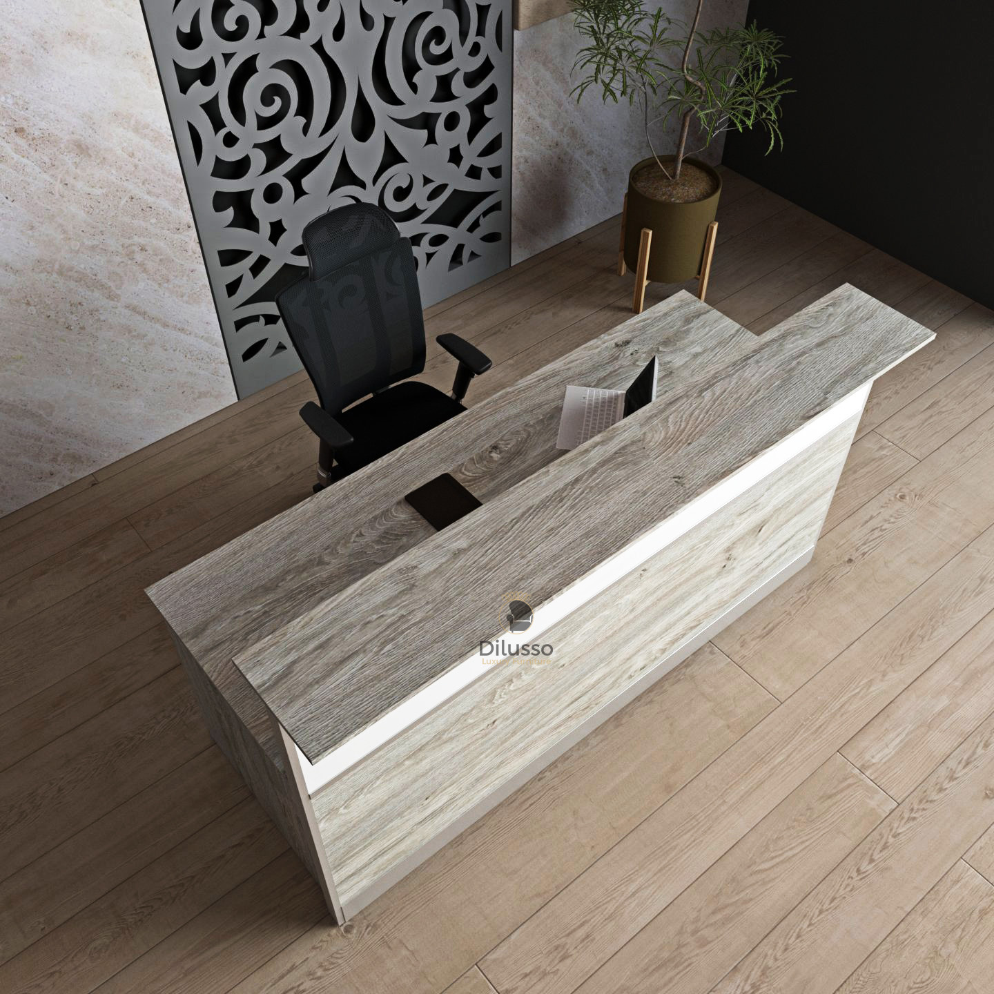 Kyoto Reception Desk 1600 x 750 x 1100H mm thumbnail 2