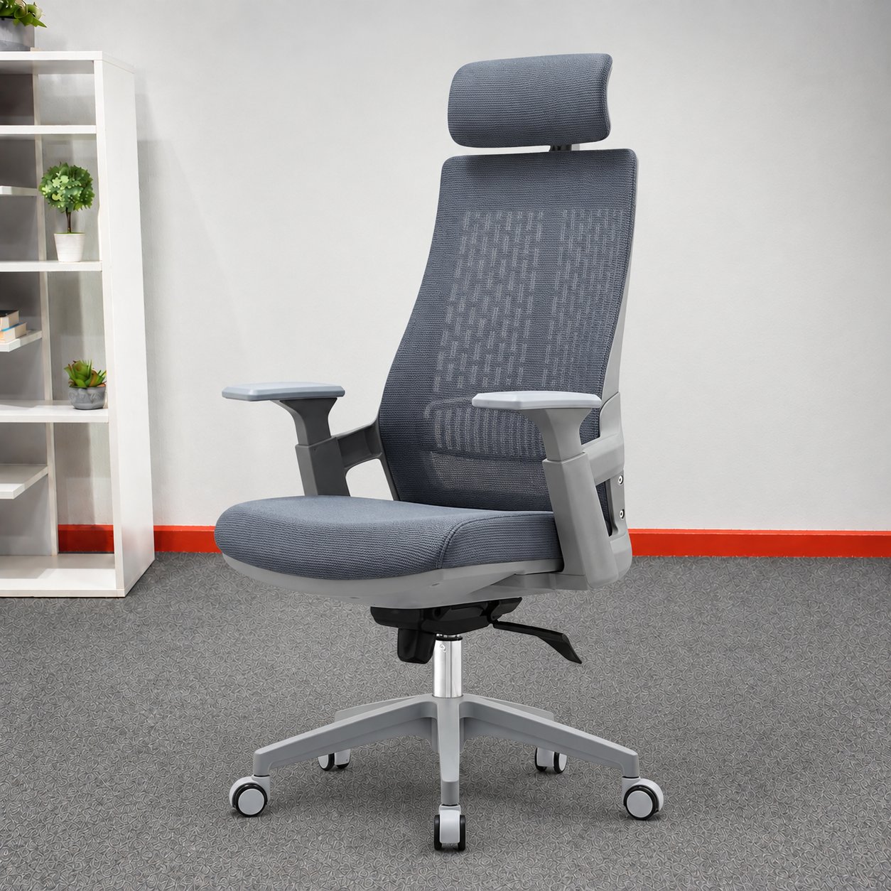 BAX-H (GREY) -Ergonomic  High Back office Chair - Modern High Back Office Chairs in Nairobi, Kenya