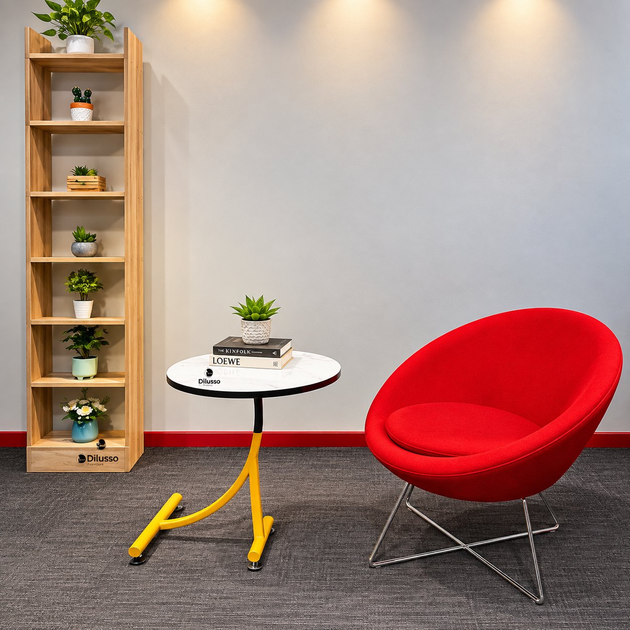 Coffee Table-Round Coffee Table with Marble Top and Metal Frame - Modern Coffee Tables in Nairobi, Kenya