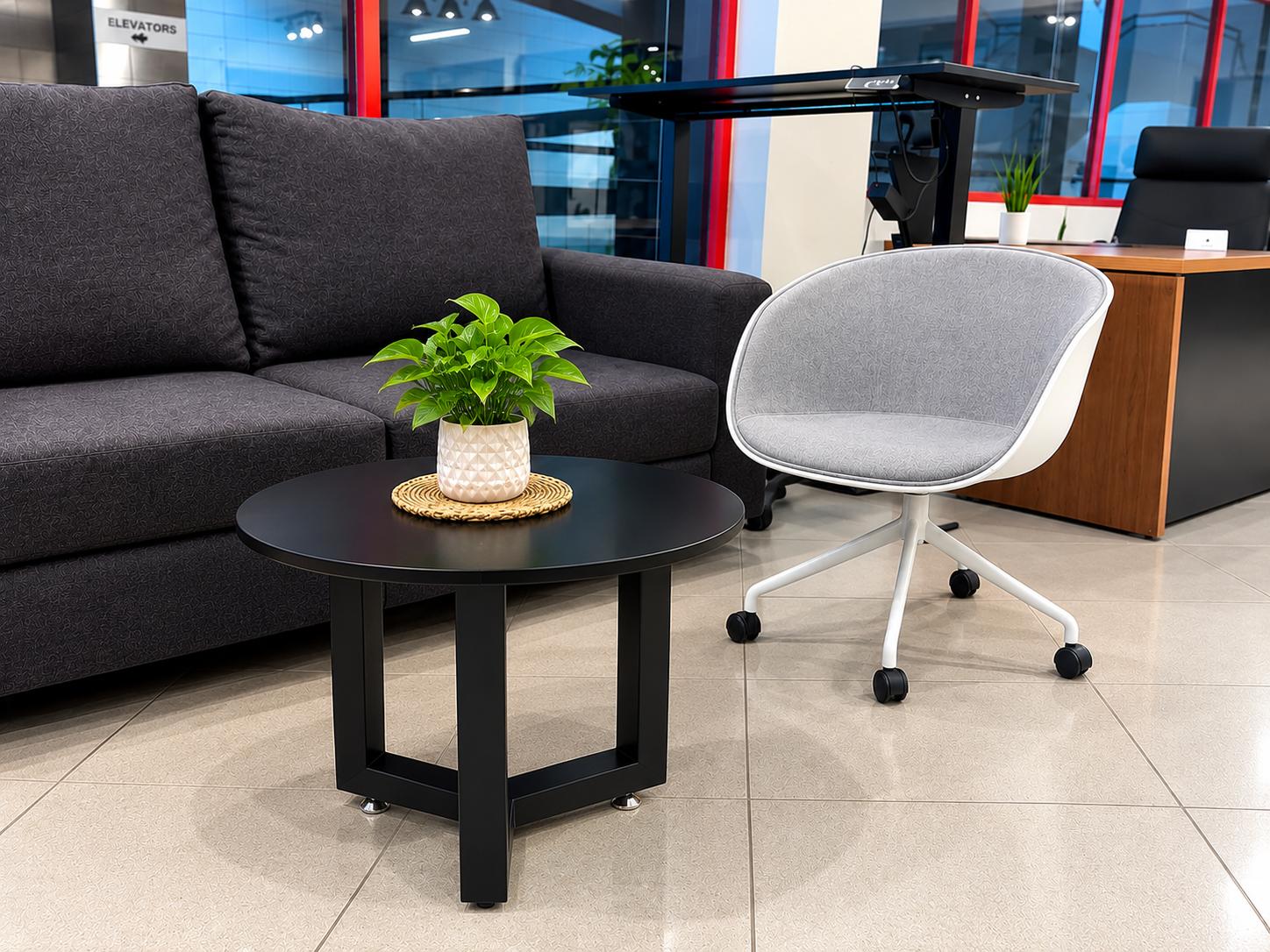 Dove Round Coffee Table with Metal Frame - Modern Coffee Tables in Nairobi, Kenya