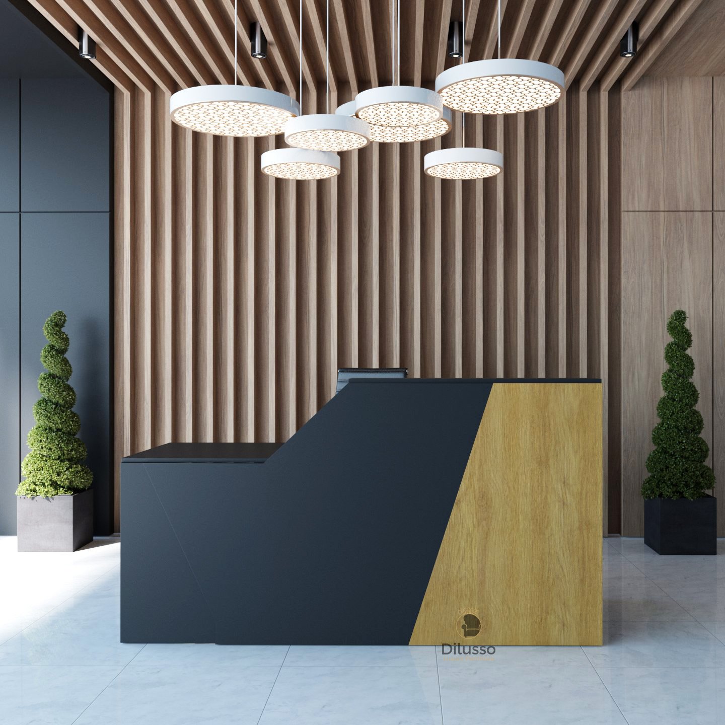 Dover Reception Desk 2000 x 750 x 1100H mm - Modern Reception desk in Nairobi, Kenya