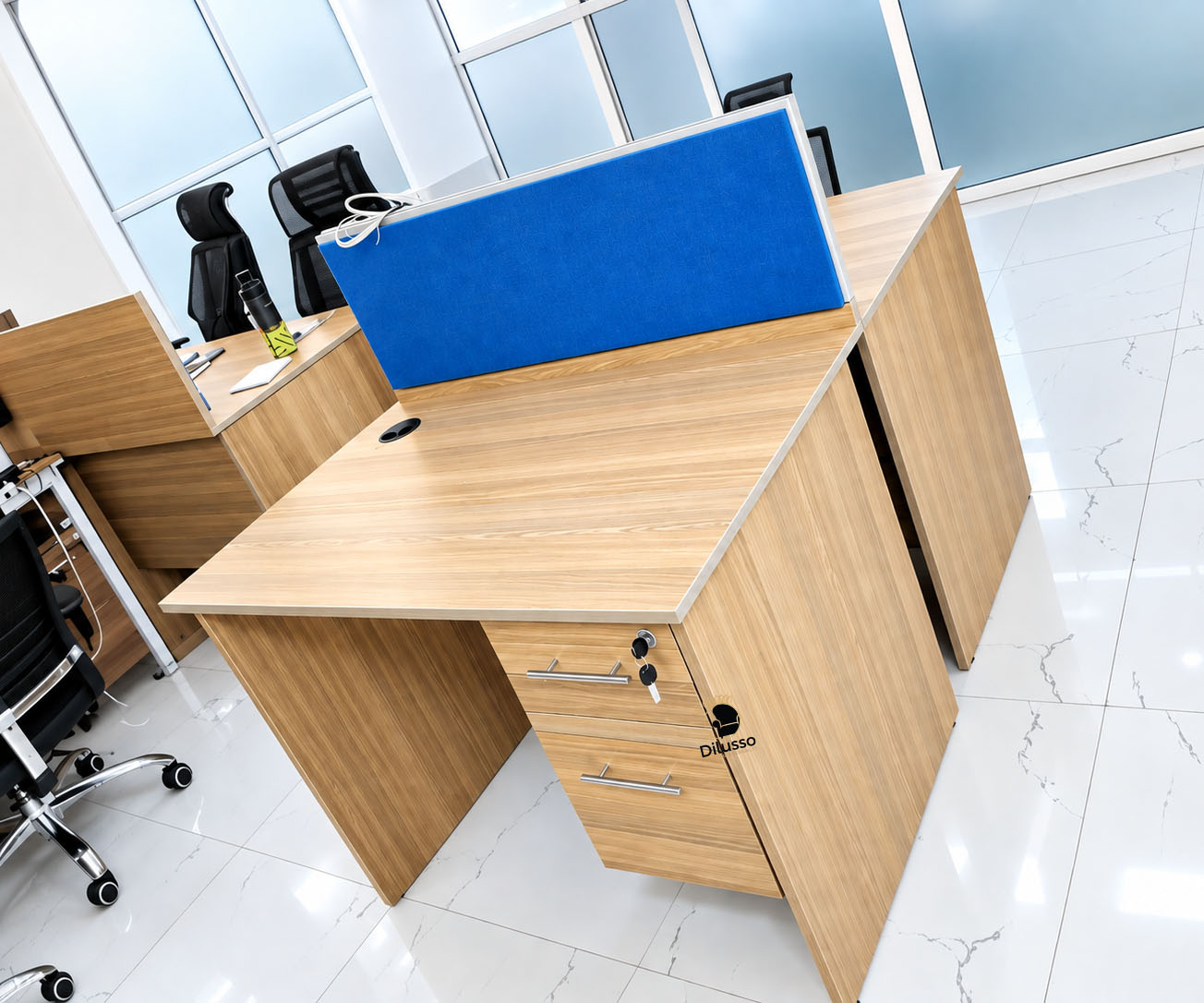 DP1012 2-Way Workstation | Modern Office Desks Nairobi - Modern Workstation in Nairobi, Kenya