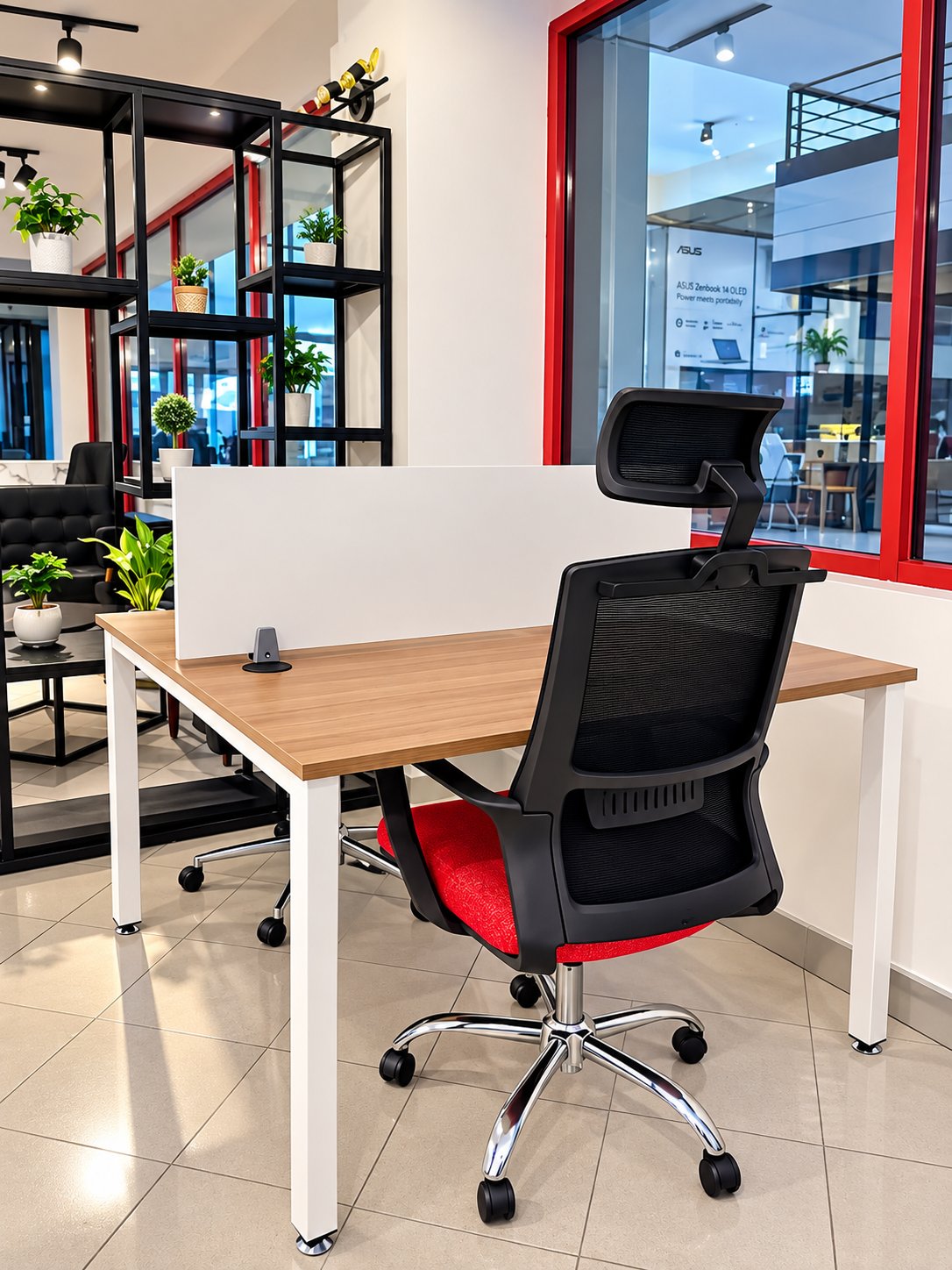M1212 -2 Way Workstation 1200 X 1200 X 745H mm with 2 drawer Mobile Pedestals and Metal Frame - Modern Workstation in Nairobi, Kenya