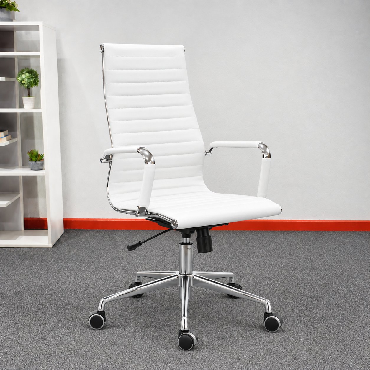 RUBY-H (White) -High Back Leather Chair Perfect for Boardroom use - Modern High Back Office Chairs in Nairobi, Kenya