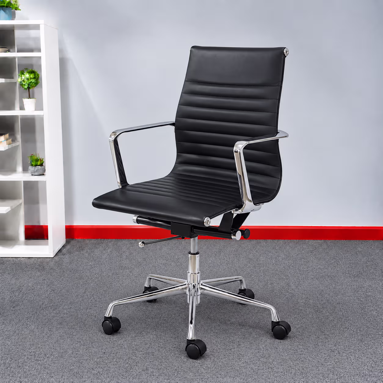 RUBY-M-Medium Back Leather Chair