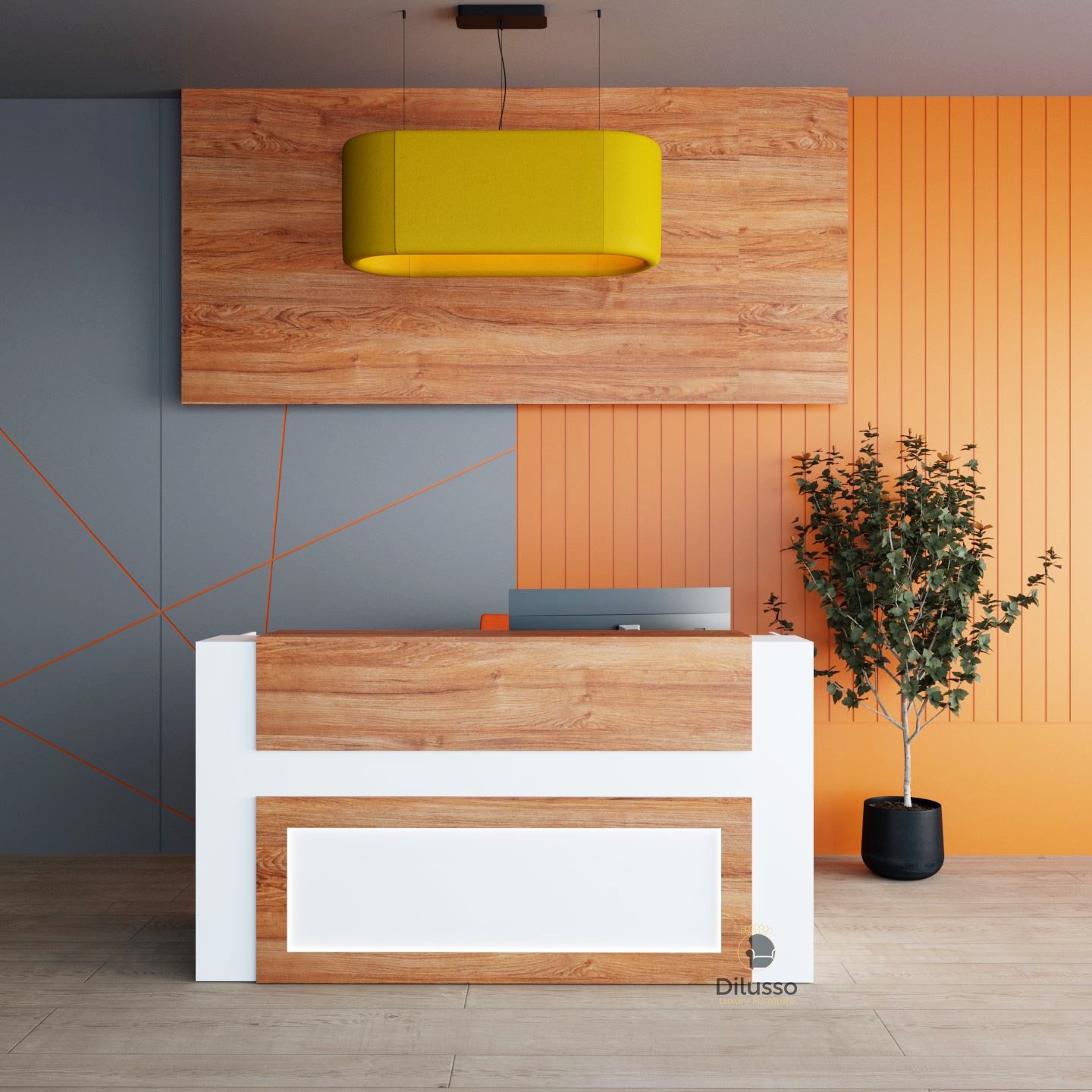 Swil Reception Desk 2000 x 750 x 745H mm - Modern Reception desk in Nairobi, Kenya